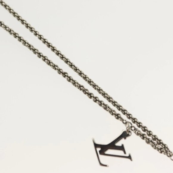 LOUIS VUITTON DJ Vocabulary Necklace metal Silver M69458 LV Auth 138915 - Picture 4 of 16